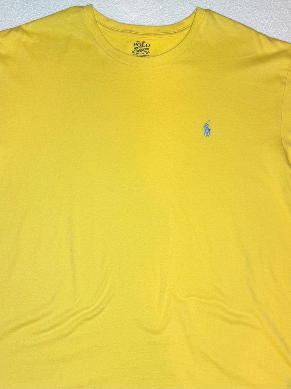 Polo by Ralph Lauren Short-Sleeve Crew Tee in Yellow with Blue Pony - Picture 3 of 7